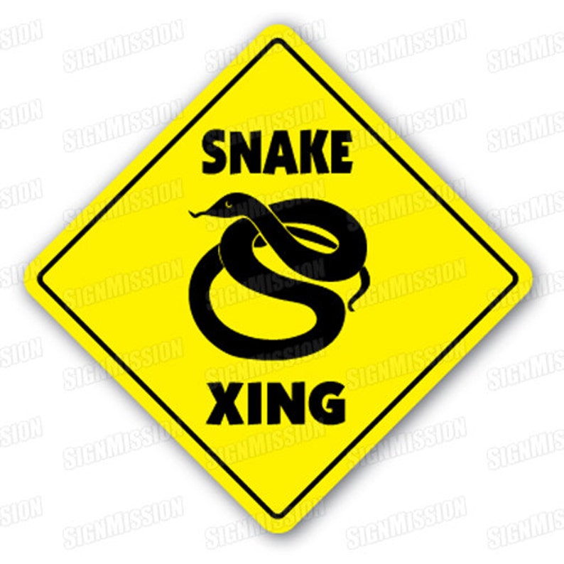 SNAKE CROSSING Sign novelty gift reptile image 1