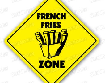 FRENCH FRIES ZONE Sign fry fryer concessions trailer