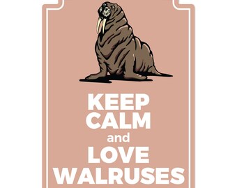 Love Walruses Novelty Sign | Indoor/Outdoor | Funny Home Decor for Garages, Living Rooms, Bedroom, Offices | SignMission gift Decoration