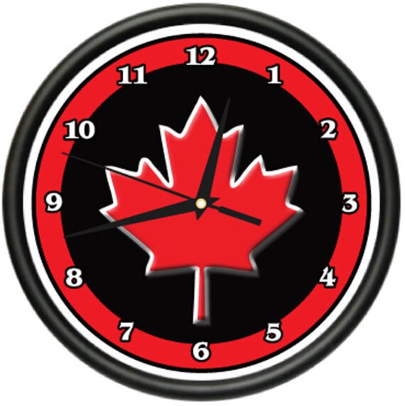 Canadian Wall Clock Canada Flag Maple Leaf New Gift Etsy