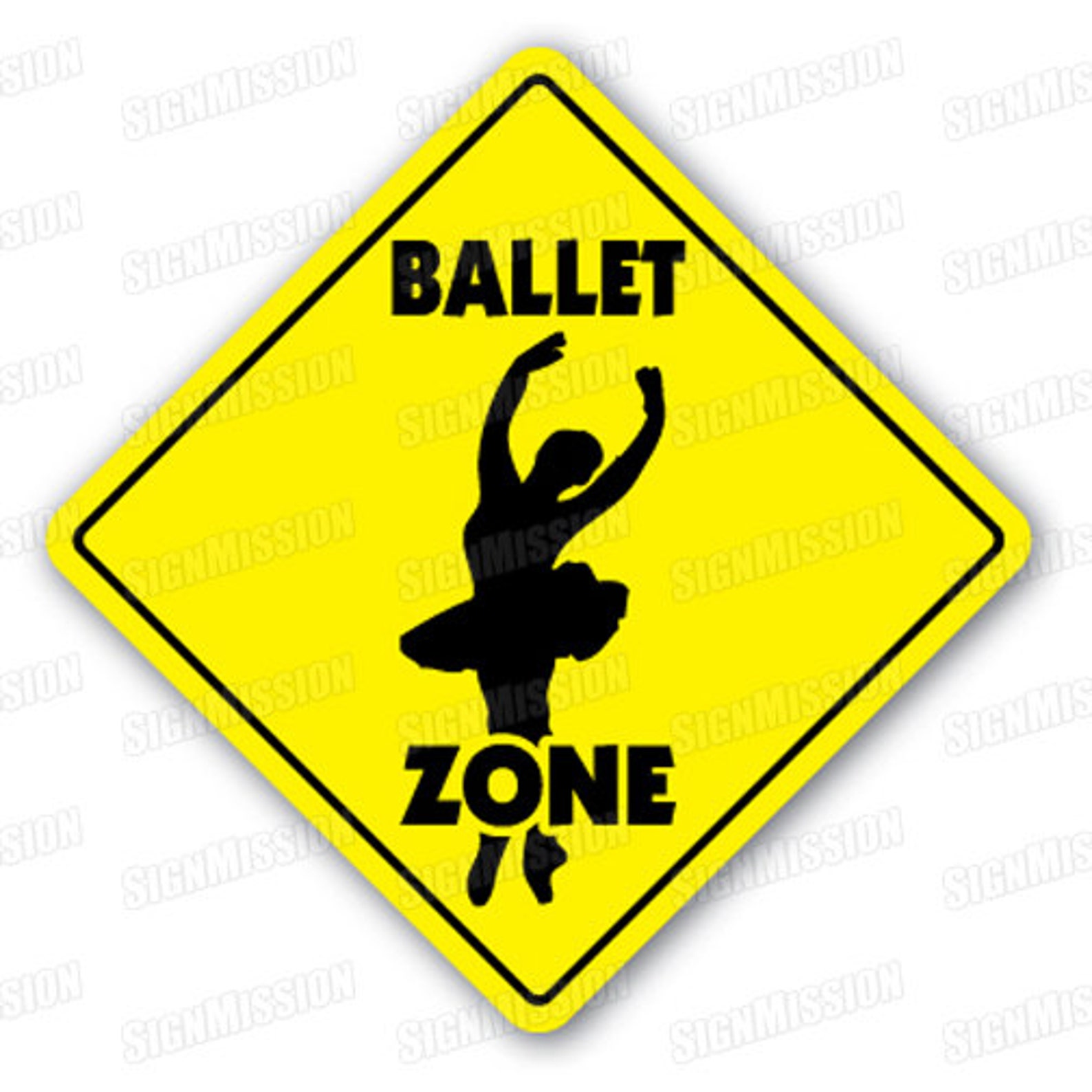 ballet zone sign xing gift novelty tutu shoes dance nutcracker bar recital