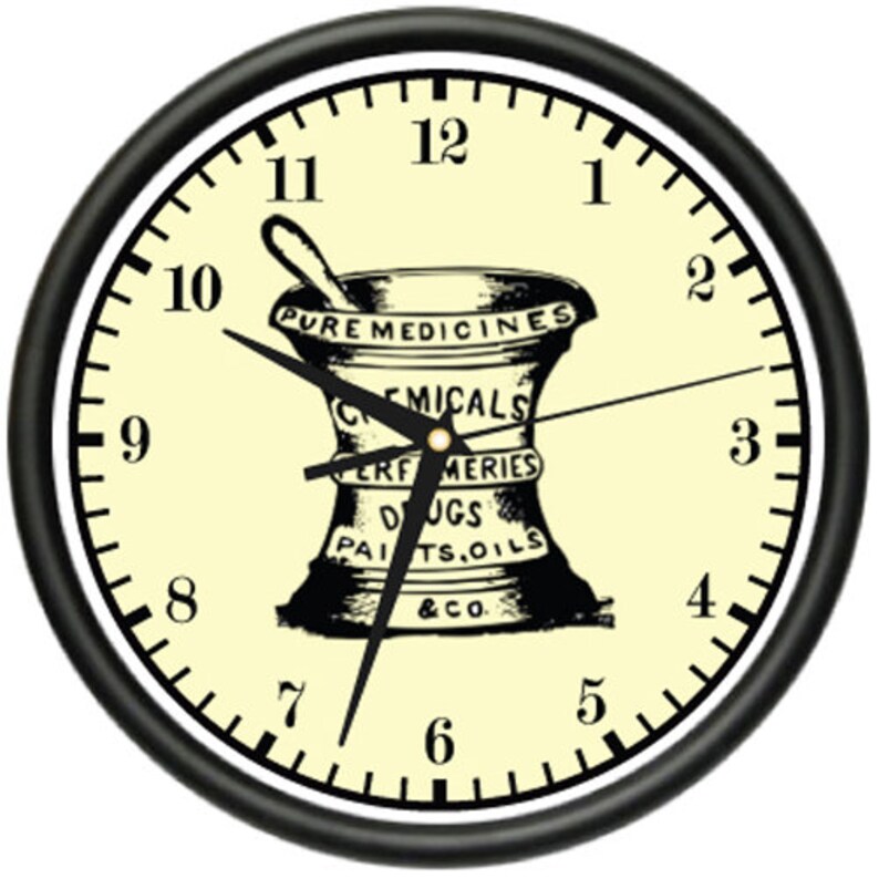 Pharmacy Wall Clock Pharmacist Drug Store Decor Gift Etsy