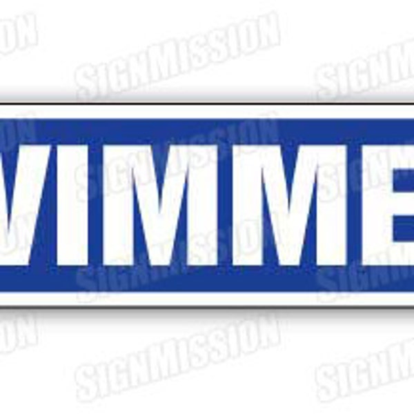 Swimmer Street Sign Swimming Lane Pool Beach