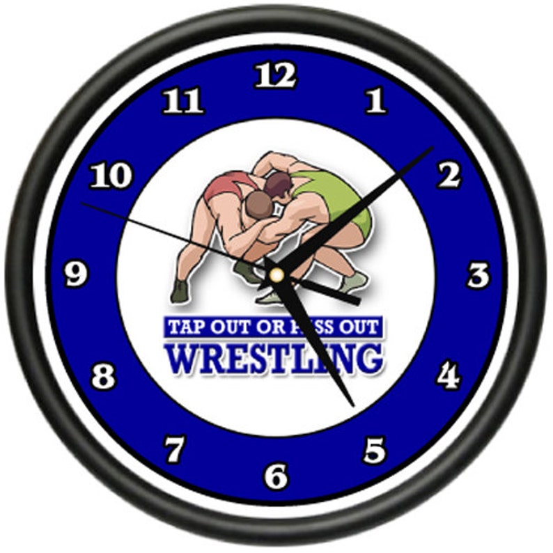 Wrestling Wall Clock Wrestle Sport Combat Holds Grappling Pins Etsy
