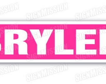 BRYLEE Street Sign name childrens room door gift kid child boy girl wall entry