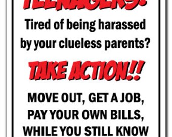 Teenagers Take Action ~Sign~ Teen Parent Kids Gift