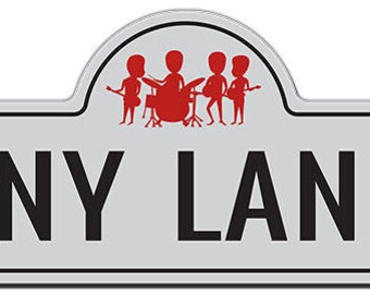 Penny Lane Street Sign | Indoor/Outdoor | Funny Home Decor for Garages, Living Rooms, Bedroom, Offices | SignMission personalized gift