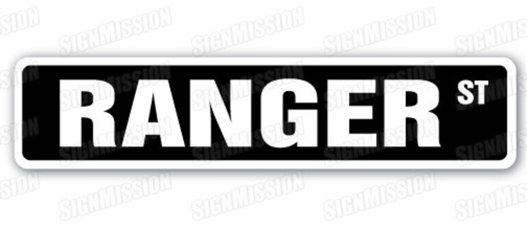 RANGER Street Sign Park Army Boat Service Forest Military Gift - Etsy