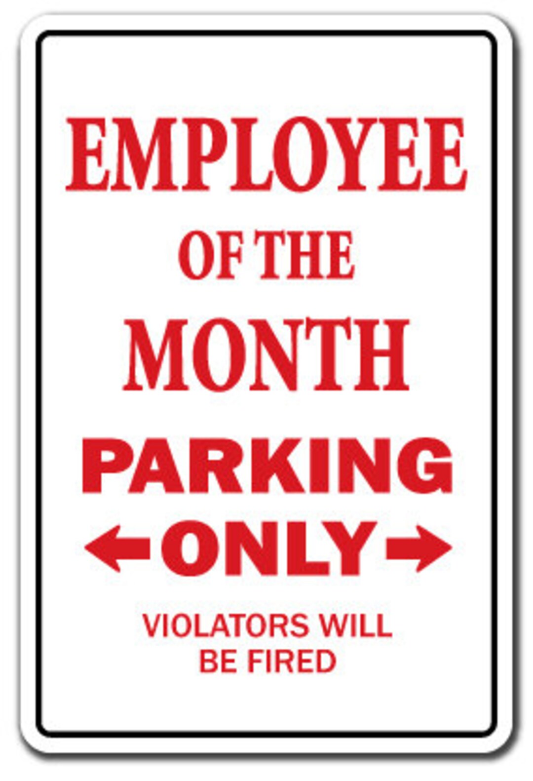 Employee of the Month novelty Sign Parking Office Gift - Etsy