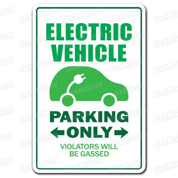 ELECTRIC VEHICLE Novelty Sign gift green environment environmentalist car auto