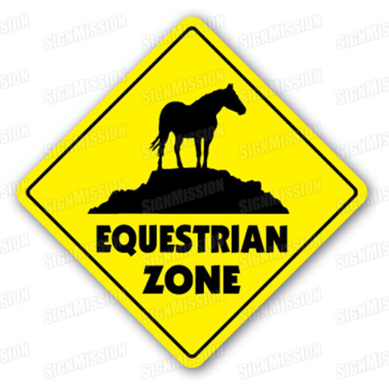 EQUESTRIAN ZONE Sign Xing Gift Novelty Horse Jump Dressage Etsy