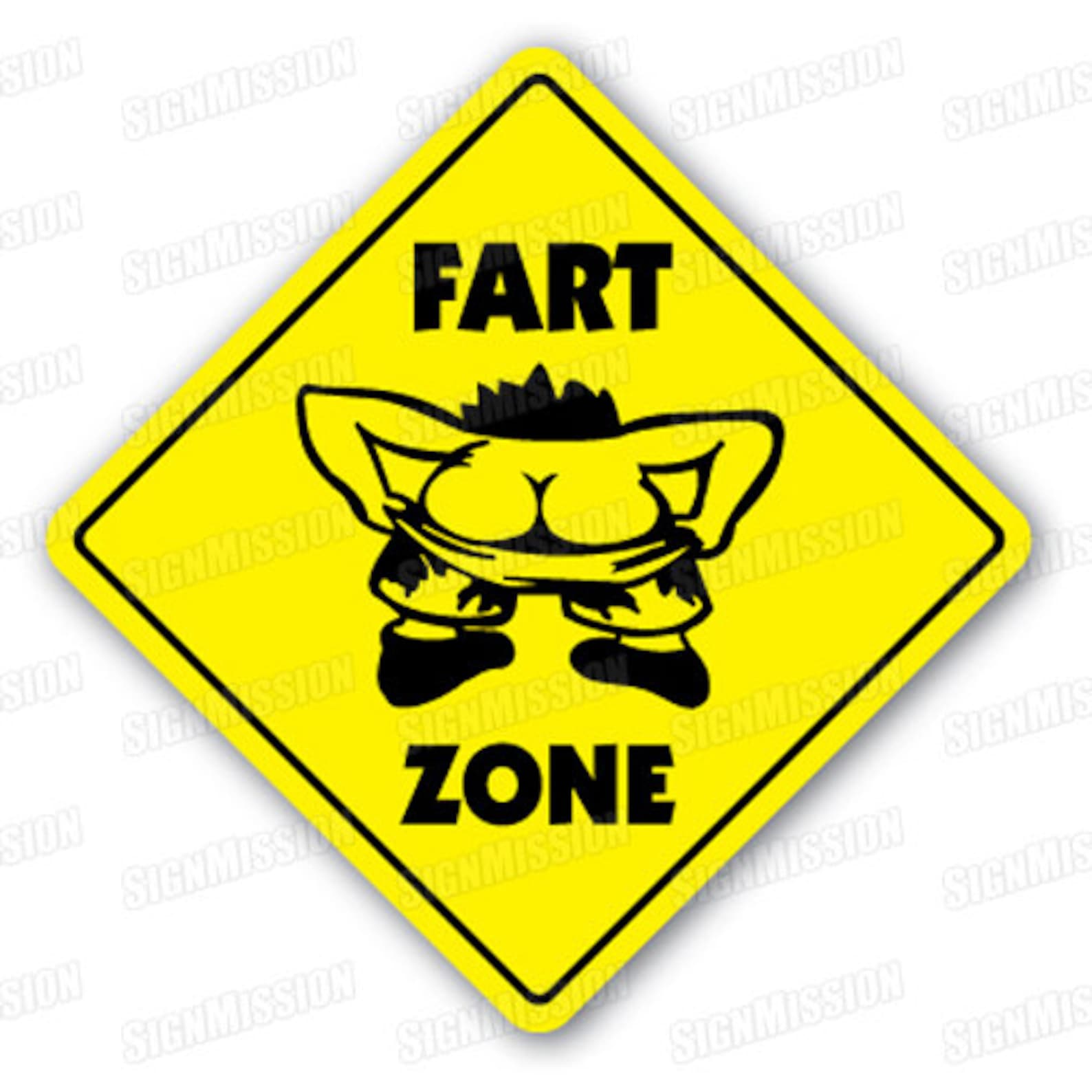 FART ZONE Sign No Farting Gas Farter Machine Funny Etsy