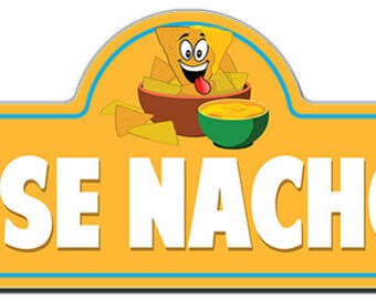 Cheese Nachos Street Sign | Indoor/Outdoor | Funny Home Decor for Garages, Living Rooms, Bedroom, Offices | SignMission personalized gift