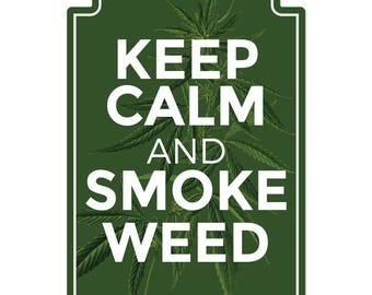 Smoke Weed Novelty Sign | Indoor/Outdoor | Funny Home Decor for Garages, Living Rooms, Bedroom, Offices | SignMission personalizedDecoration