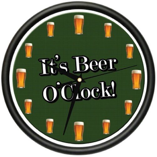 It's Beer O'clock Wall Clock Beer Drinker Drinks Draft Etsy