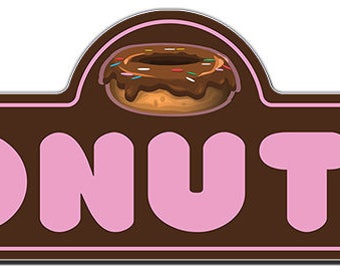 Donut Street Sign | Indoor/Outdoor | Funny Home Decor for Garages, Living Rooms, Bedroom, Offices | SignMission personalized gift