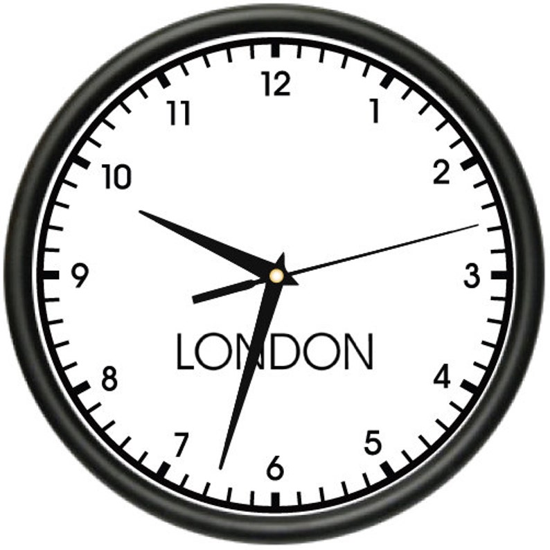 Londres tiempo pared reloj mundial zona horaria reloj oficina Etsy