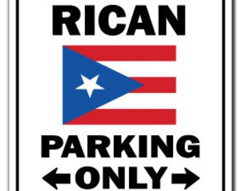 Puerto Rican Parking Sign Novelty Gift Funny Puerto Rico Virgin Islands Vacation