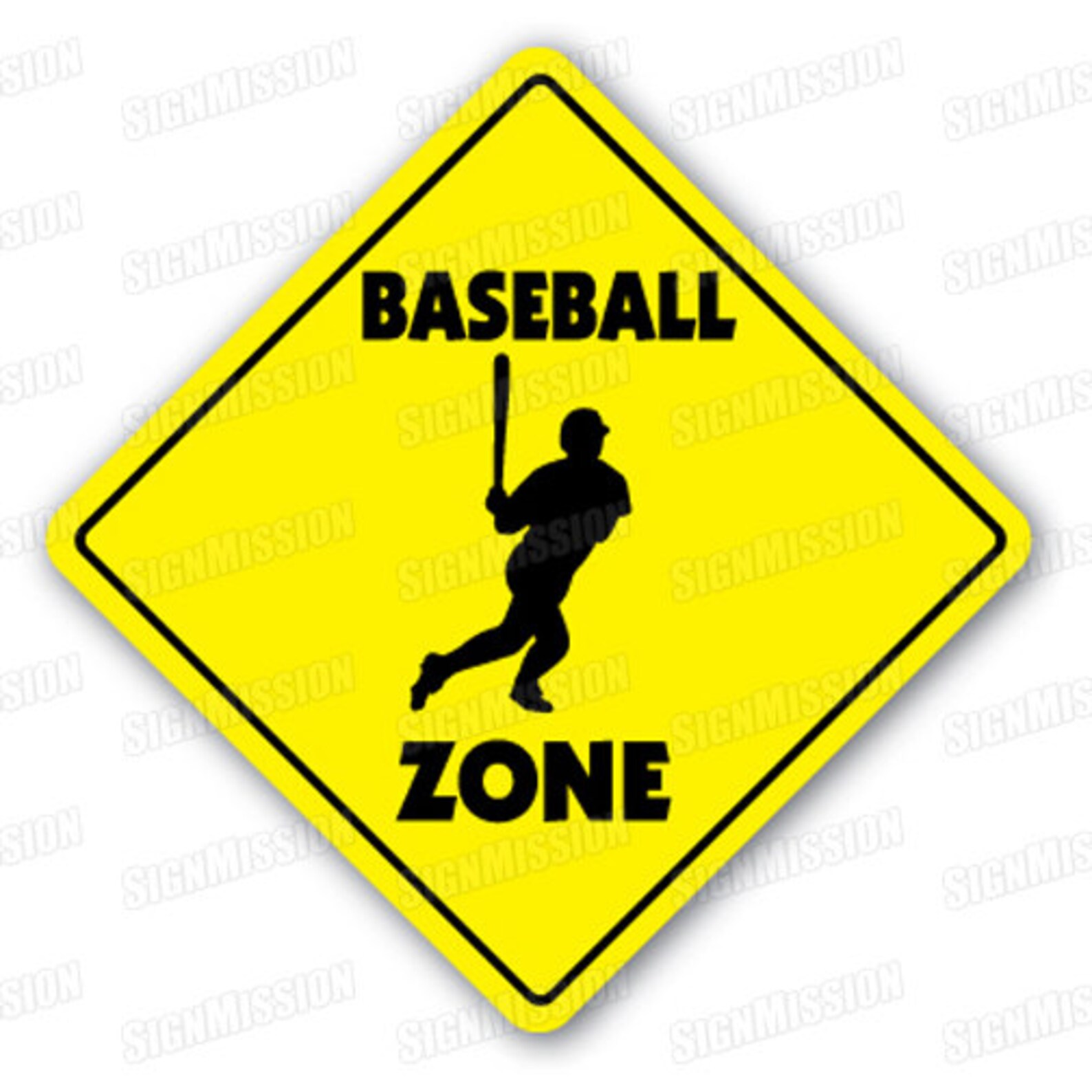 BASEBALL ZONE Sign Xing Player Fan Boys Room Etsy