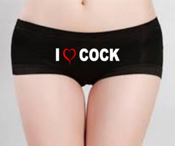 I Love Cock, Mature Underwear, BDSM Panties, Sexy Rude Submissive Panties,  Sexy Knickers, Erotic Knickers, Sexy Slogan, xs s m l xl xxl 3xl