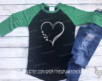 St Patricks Day T-Shirts Women Plaid Leopard Shamrock Shirts Irish Raglan 3//4 Sleeve Baseball Blouse Top