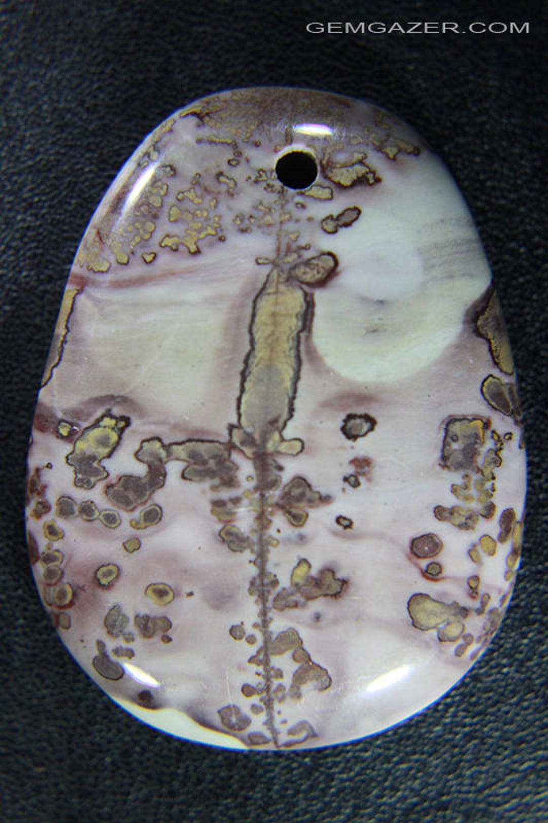 Dendritic Flower Rhyolite Pendant / Cabochon, Drilled China. 105.95 ...
