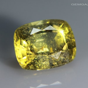 Chrysoberyl, greenish-yellow faceted, Brazil. 2.03 carats.
