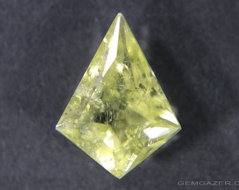 Brazilianite, faceted, Brazil.  5.46 carats.