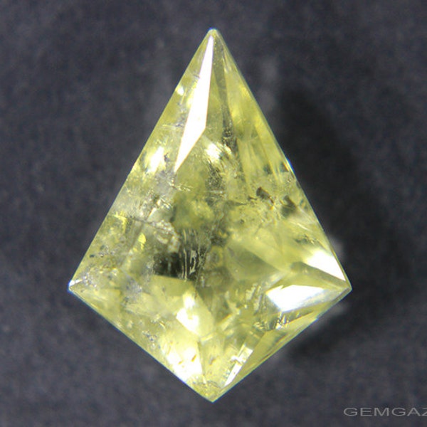 Brazilianite, faceted, Brazil.  5.46 carats.