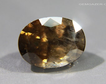 Cassiterite, golden-brown faceted, Bolivia. 4.58 carats.