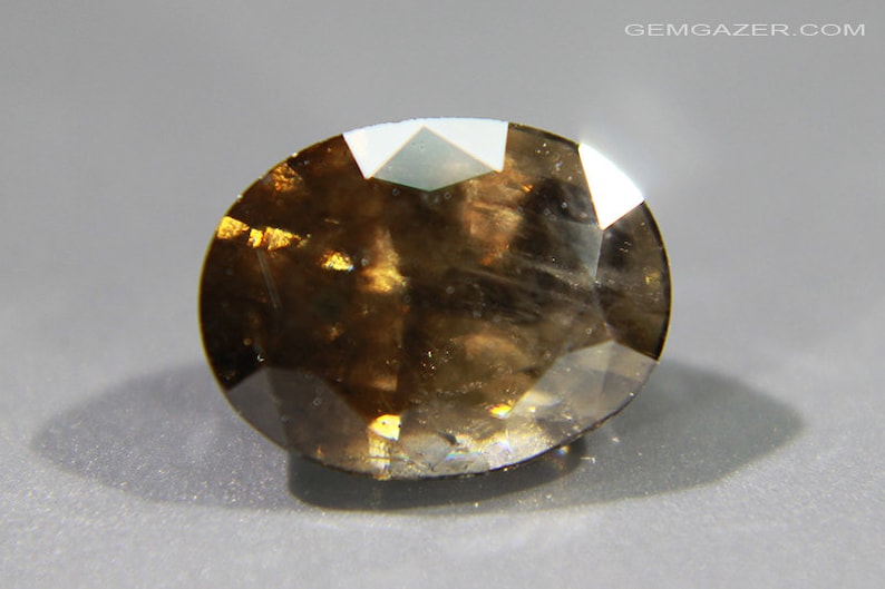 Cassiterite, golden-brown faceted, Bolivia. 4.58 carats. image 1