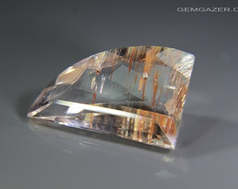 Colourless Topaz with Limonite inclusions, faceted, Myanmar. 10.21 carats.
