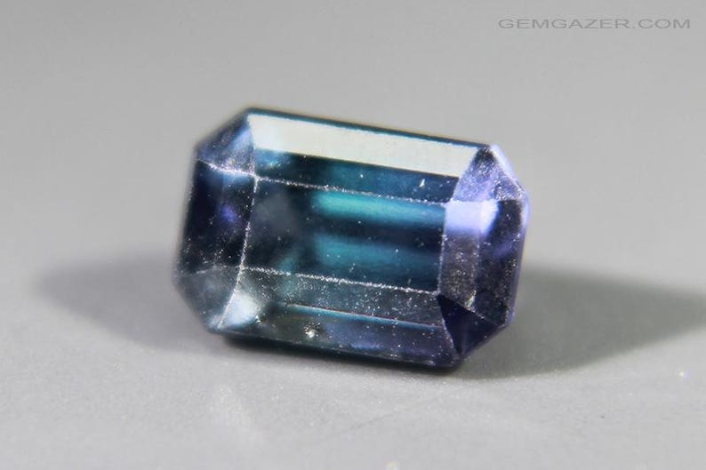 Bi-colour Spinel gemstone, purple-blue, Sri Lanka. 0.81 carat. image 1