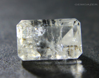 Orthoclase Feldspar var: Hyalophane, faceted, Bosnia & Herzegovina. 3.78 carats.