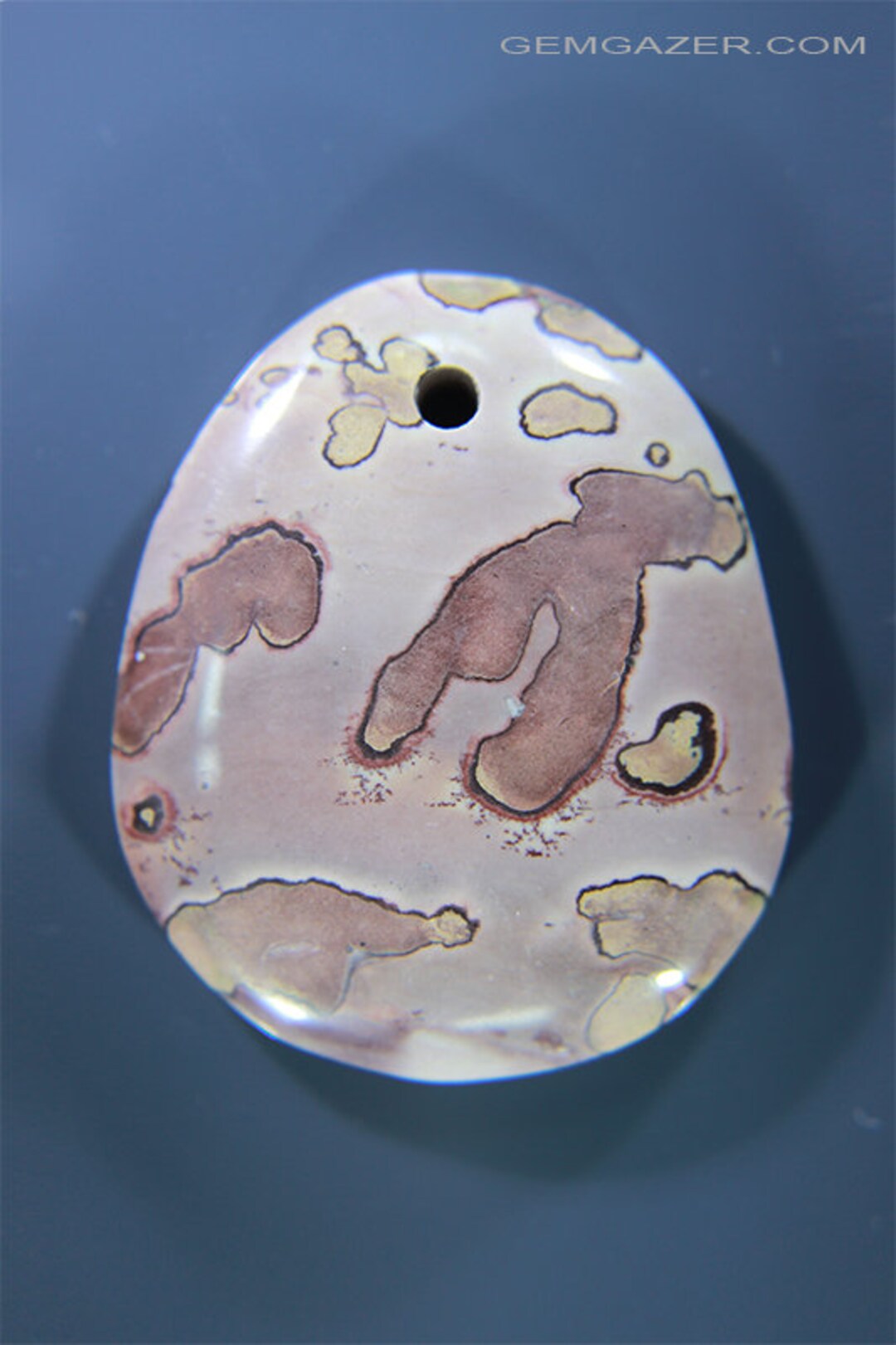 Dendritic Flower Rhyolite Pendant / Cabochon, Drilled China. 68.22 ...