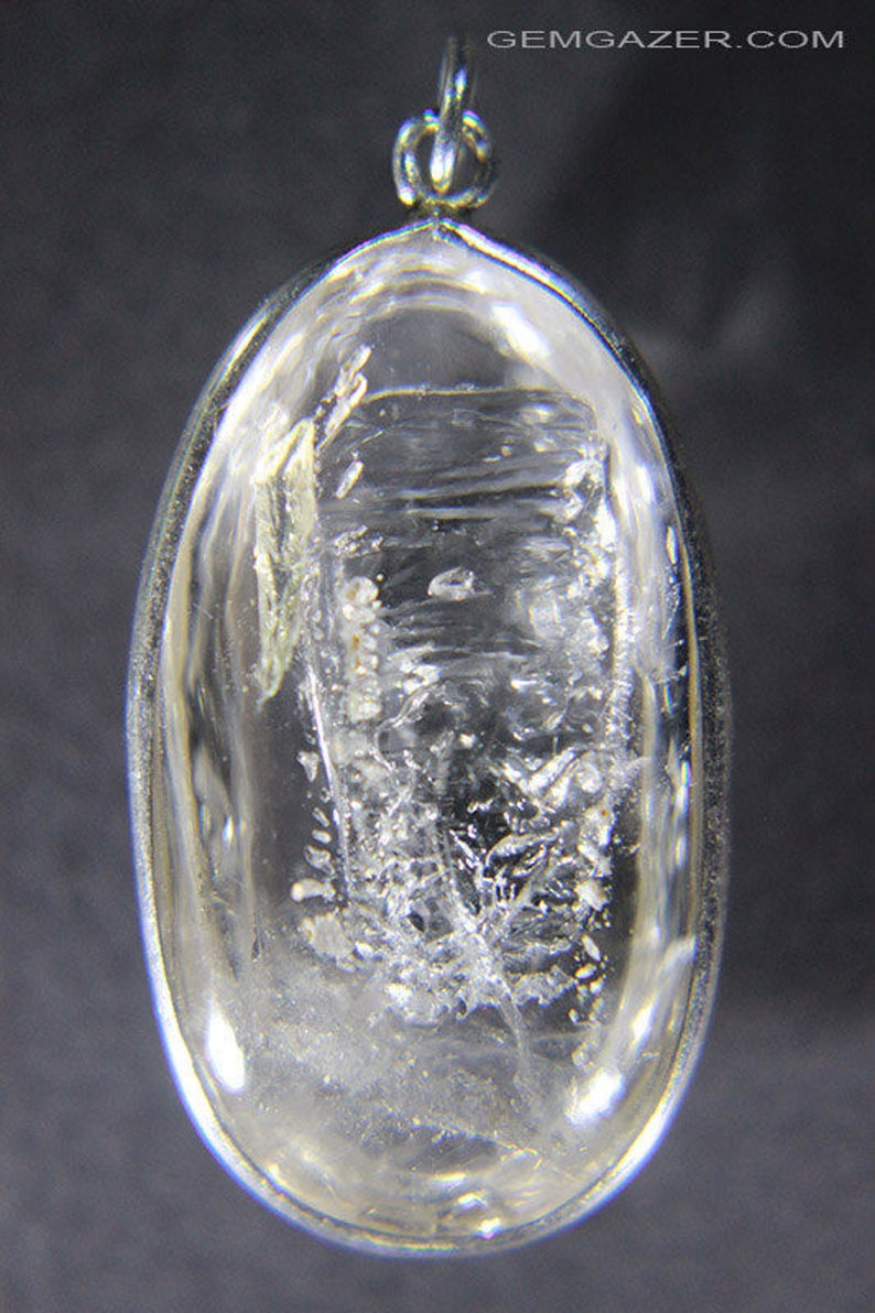 Negative Crystal Inclusions Quartz With Negative Crystal Inclusions Pendant, Brazil. 5.10 Grams. - Etsy