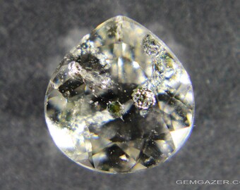 Quartz with Fuchsite mica inclusions, faceted, Brazil.  1.87 carats.
