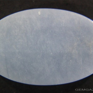 Angelite cabochon (Blue Anhydrite), Peru.  35.05 carats