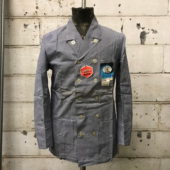 deadstock 50s butchery jacket french workwear vint
