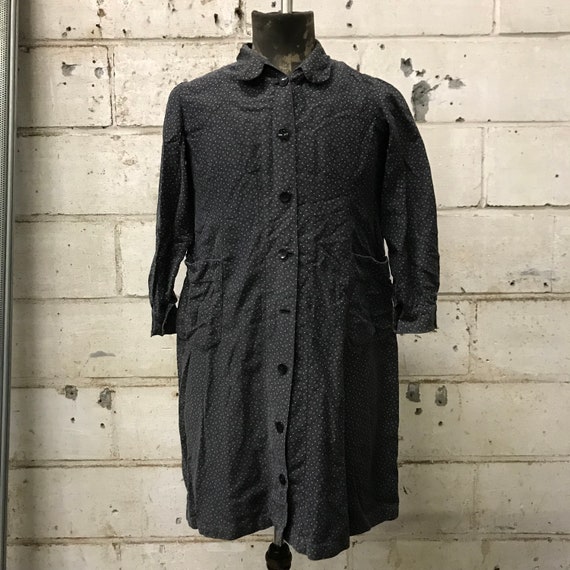 vintage 70s dress french workwear