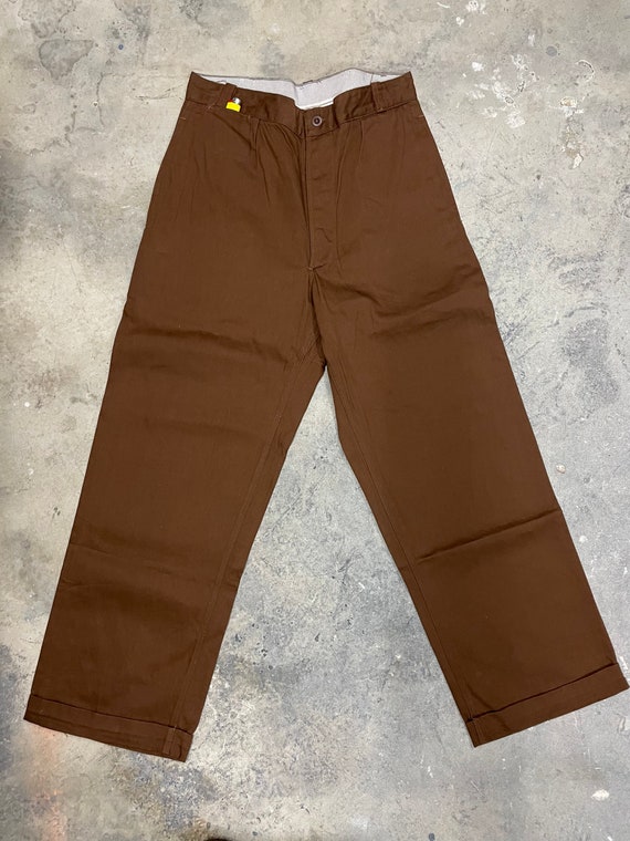 Brown Au Molinel 1940’s French work pants deadstoc