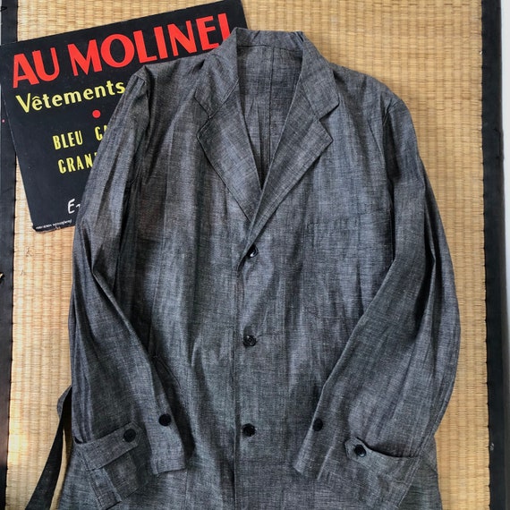 French 1940s atelier coat linen