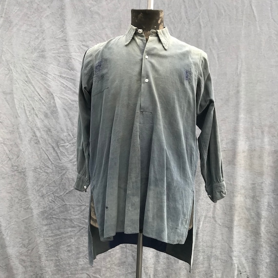 20s vintage french workwear grand pa shirt