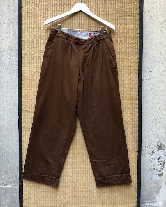 Au Molinel brown 1950s pants