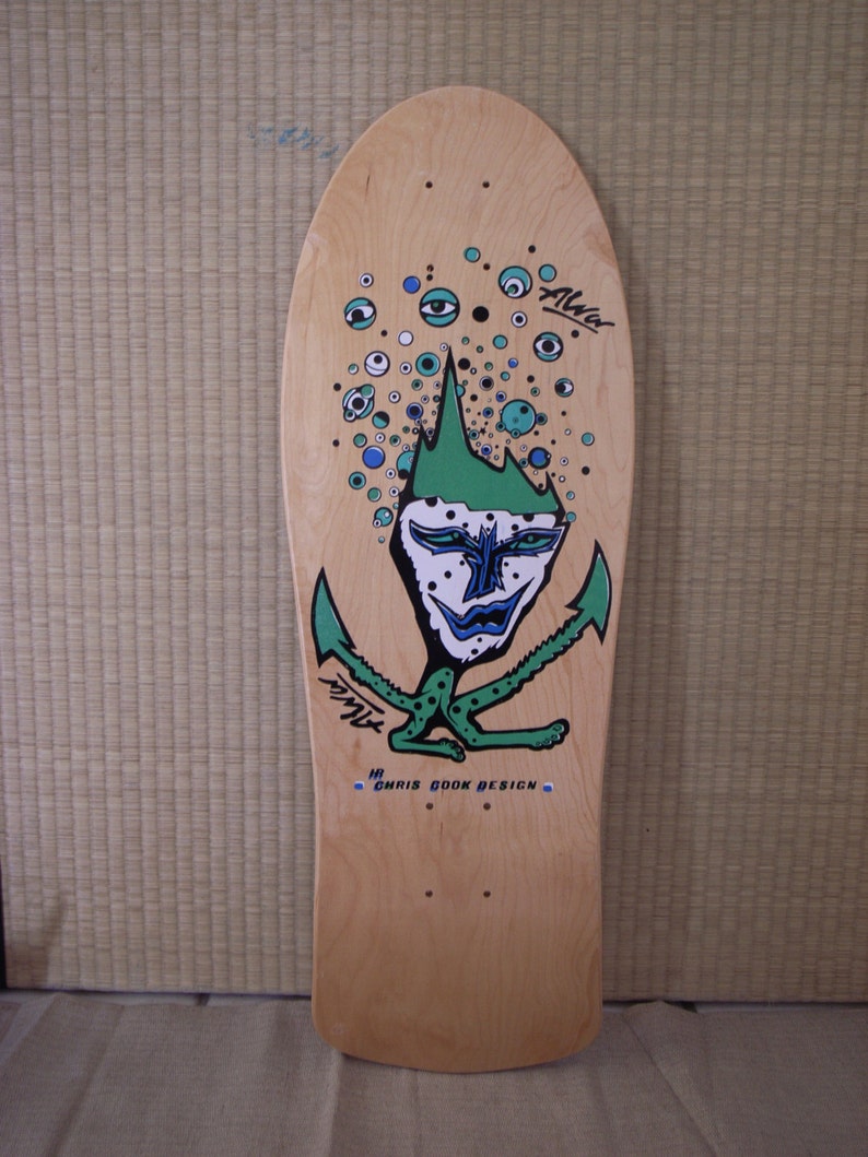 Rare vintage NOS 1986 Chris Cook for Alva skateboard deck