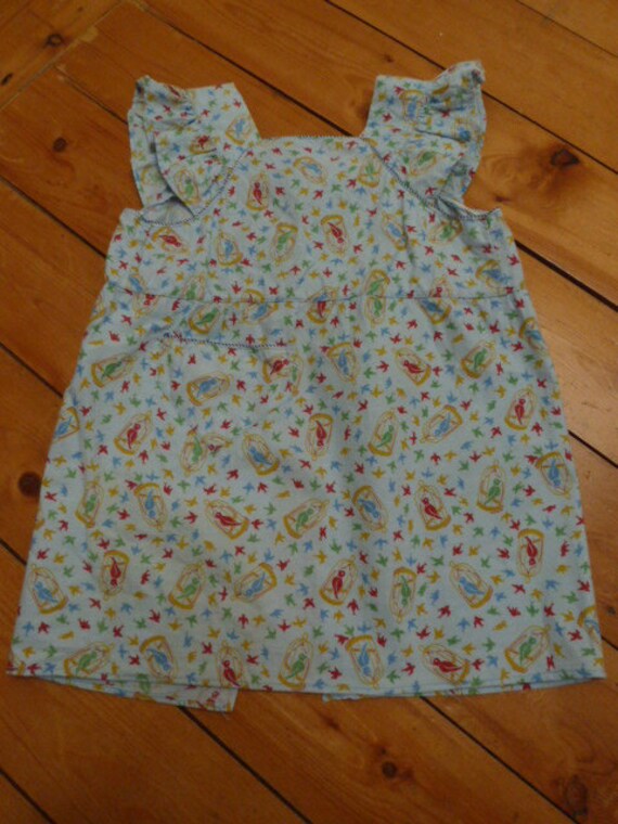 1940s kid’s dress pinafore girls french vintage