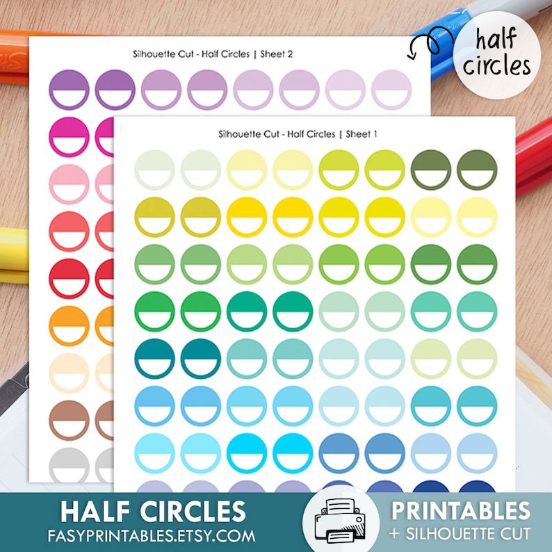 50 % CIRCLES - printable silhouette slash record , printable sticker planner, printable planner stickers, ec daily life planner graphic about Circle Printable Stickers named Fifty percent CIRCLES - printable silhouette reduce report , printable sticker planner, printable planner stickers, ec everyday living planner