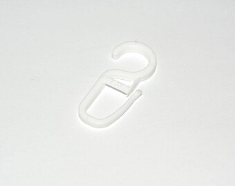 Plastic Curtain Hooks O10mm Pack Of 50 Etsy