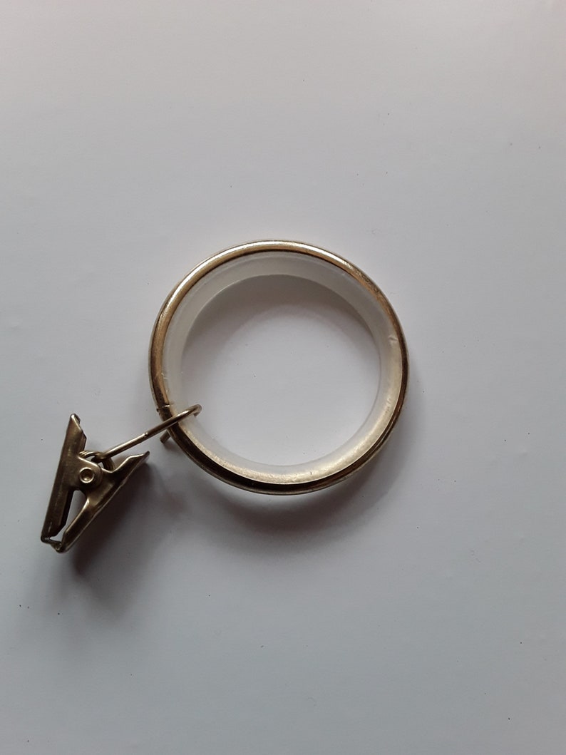 Silent Curtain Ring Clips Shiny Gold Ø40mm Pack of 10 Etsy