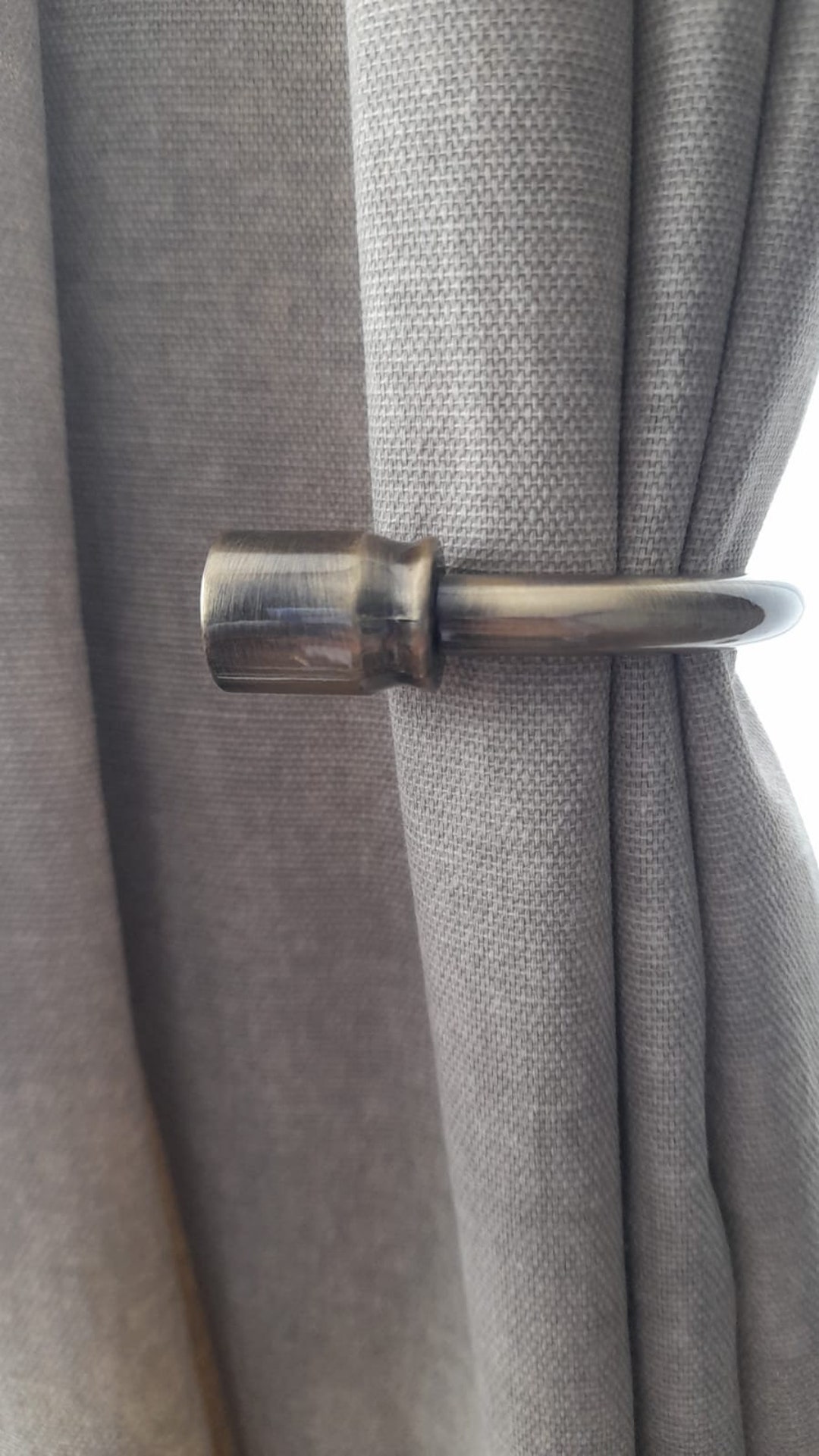 Classic Minimalist Curtain Holdbacks, Antique Brass Holdbacks, Tiebacks